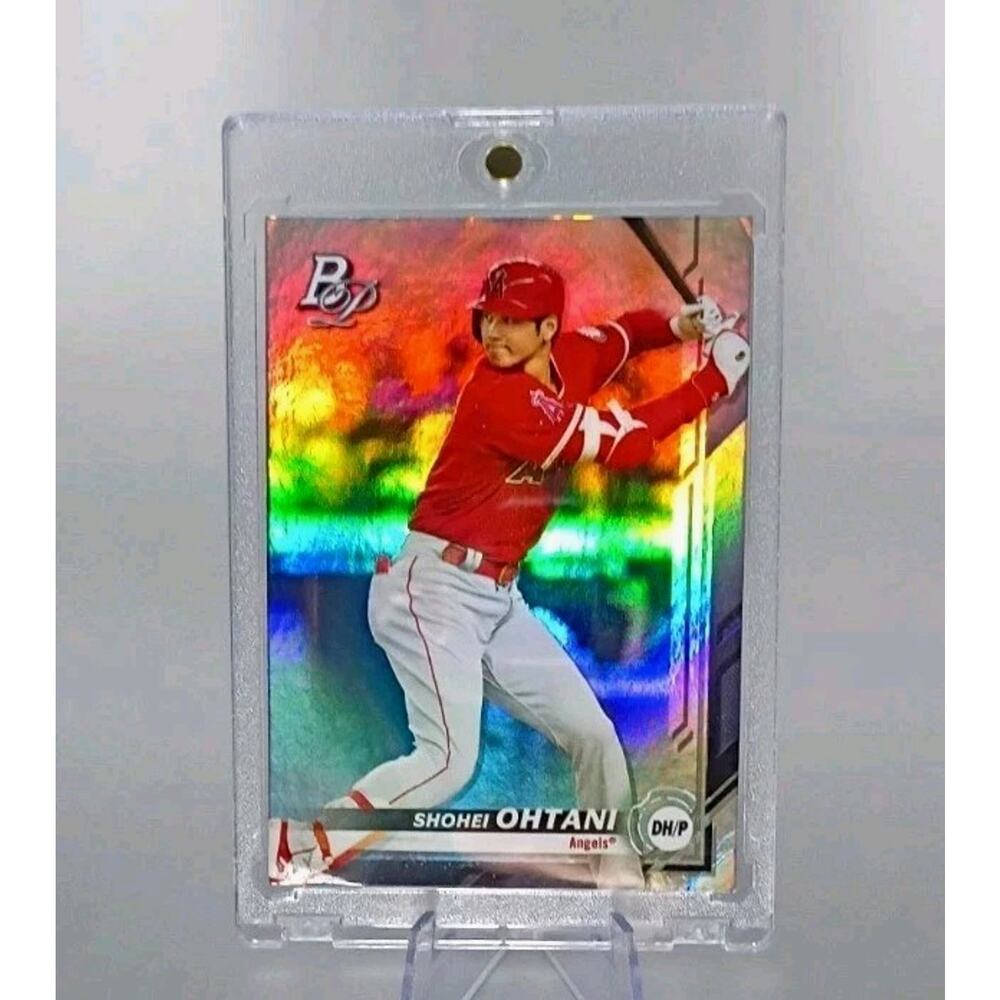 Shohei Ohtani 2019 Bowman Platinum #2 Silver Foil Refractor Batting Angels - Picture 7 of 10